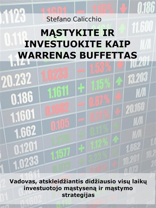 Cover image for Mąstykite ir investuokite kaip Warrenas Buffettas